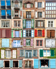 Fototapeta na wymiar Collage of windows of every world