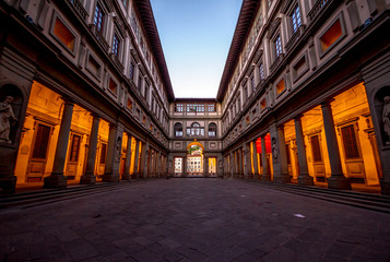 A deserted Uffizi, Florence