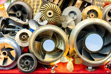Many type and various of iron casting parts such as housing pump or blower vane  propeller blades...