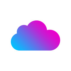 Colored Cloud icon on white background. Logo for web, app, programs. Cloud Technology concept. EPS 10