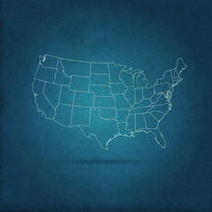 USA map grunge green petrol blue grunge