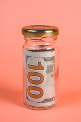 American dollar bill, saving concept