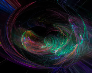 digital abstract fractal, fantasy design dark, artistic