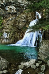 Fototapeta na wymiar Waterfall called Reventon in Riopar