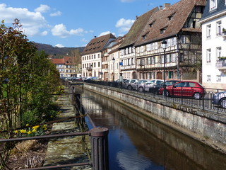 Häuser am Quai Anselmann in Wissembourg / Elsass