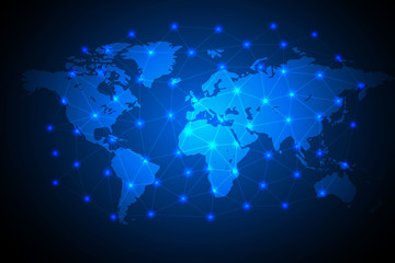 Fototapeta na wymiar Global network connection background, vector