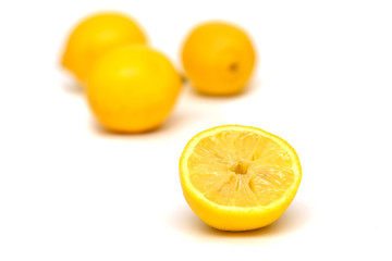 lemon on white background