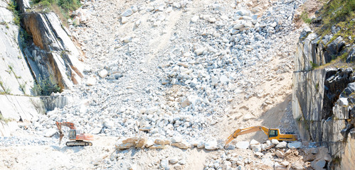 Carrara marble mine in Italy