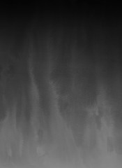 Black ink and watercolor textures on white paper background. Paint leaks and ombre effects. Hand painted abstract image. School blackboard.