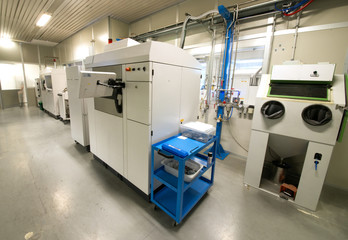 Metal 3D printer (DMLS) - Direct metal laser sintering (DMLS) is an additive manufacturing technique that uses a laser fired into a bed of powdered metal.