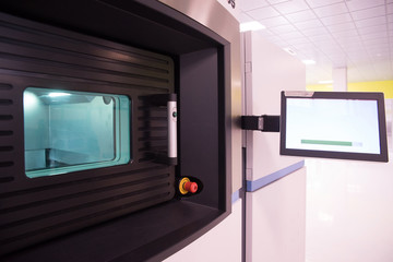 Metal 3D printer (DMLS) - Direct metal laser sintering (DMLS) is an additive manufacturing technique that uses a laser fired into a bed of powdered metal.
