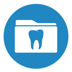 Dental folder vector icon.
