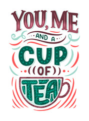 lettering composition with sketch for coffee shop, cafe or prints. Hand drawn vintage typography phrase, quote. Poster