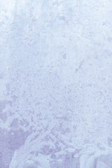 Frosty patterns on a frozen ice box in the early morning