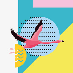 tropical flamingo design