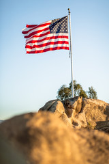 Mountain Top American Flag at Sunrise 16