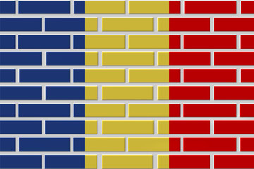 Chad brick flag illustration