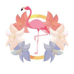 delicate flamingo floral wreath flower