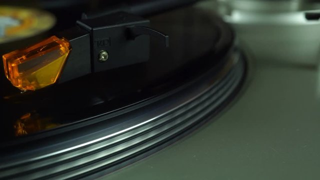 Listening to Music With Vinyl Records.