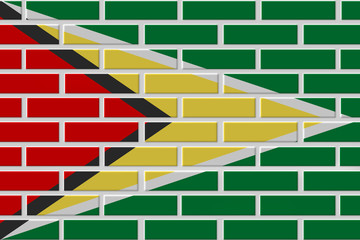 Guyana brick flag illustration