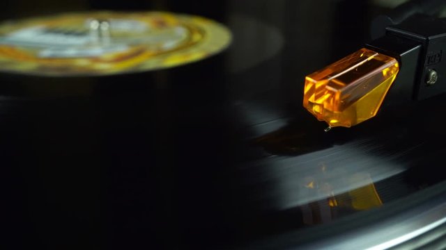 Listening to Music With Vinyl Records.