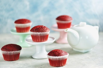 Homemade Red velvet cupcakes