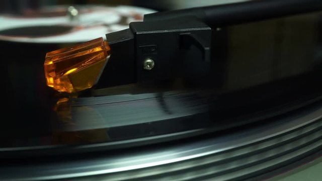 Listening to Music With Vinyl Records.