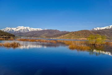 Wasatch Mountain Reflections in a Utah Lake