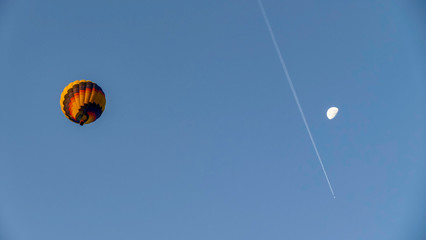 Hot Air Balloon with Moon in Amish Countryside 6