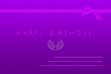 Purple Birthday Post Card