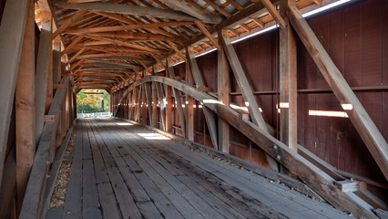 Covered Bridge with Burr Arch Trusses 2