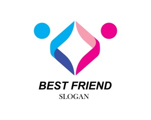 Adoption and community care Logo template vecto