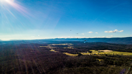 Fototapeta premium birds over Shenandoah valley