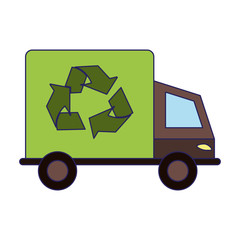 Eco truck vehicle symbol