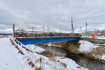 根市橋と浅瀬川（青森県八戸市）