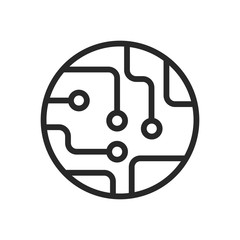 Circuit board icon vector
