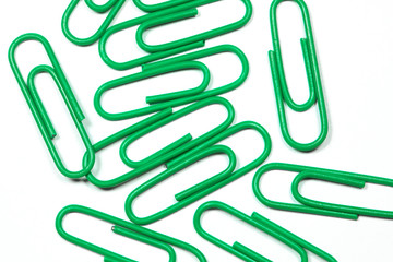 Color office clips. Office background.