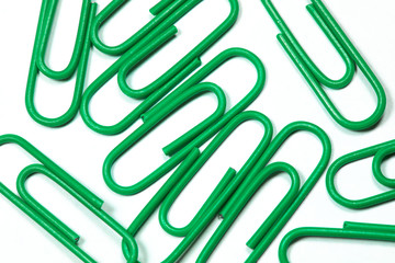 Color office clips. Office background.