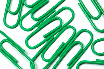 Color office clips. Office background.