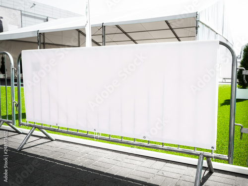 Layered Fabric Banner Mockup Vinyl Banners Printing Grommet