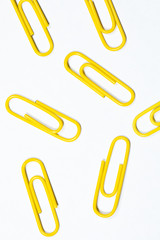 Color office clips. Office background.