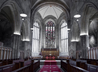 Fototapeta na wymiar Inside St Michaels Church, Linlithgow Palace