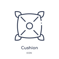cushion icon from tools and utensils outline collection. Thin line cushion icon isolated on white background.