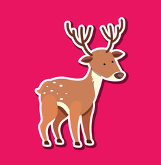 A deer sticker character
