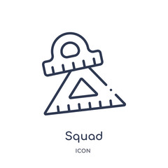 squad icon from tools and utensils outline collection. Thin line squad icon isolated on white background.