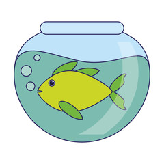 Fish in crystal bowl