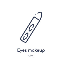 eyes makeup pencils icon from tools and utensils outline collection. Thin line eyes makeup pencils icon isolated on white background.