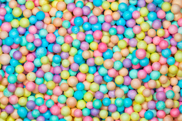 Colorful bright background, multi-colored balls. Sweet nice background candy. 