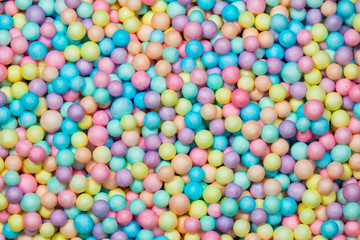 Colorful bright background, multi-colored balls. Sweet nice background candy. 