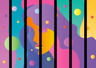 background with Woman. Vector abstract bright color young female face